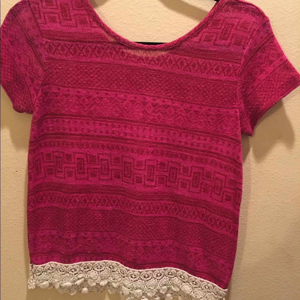 PINK LIGHTLY SHEER SHIRT!